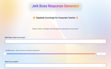 preview for Jerk Boss Response Generator