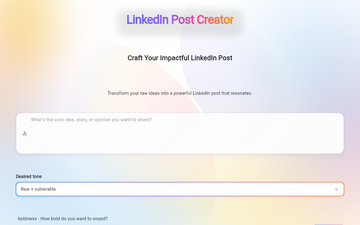 preview for Linkedin Post Creator